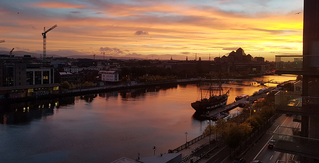 View over the river Liffey in Dublin