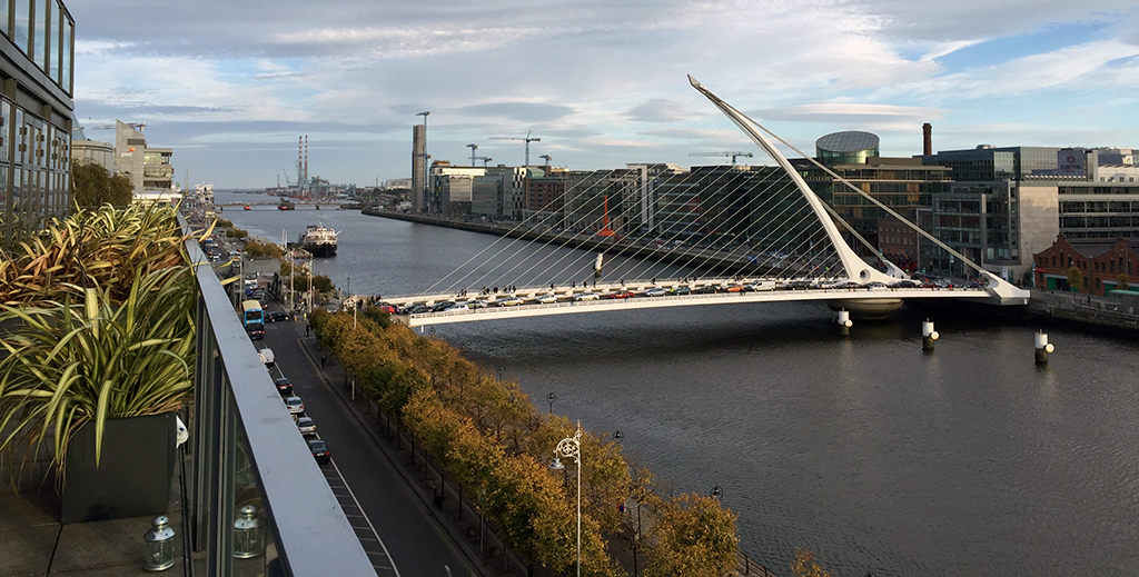 View over river Liffey in Dublin