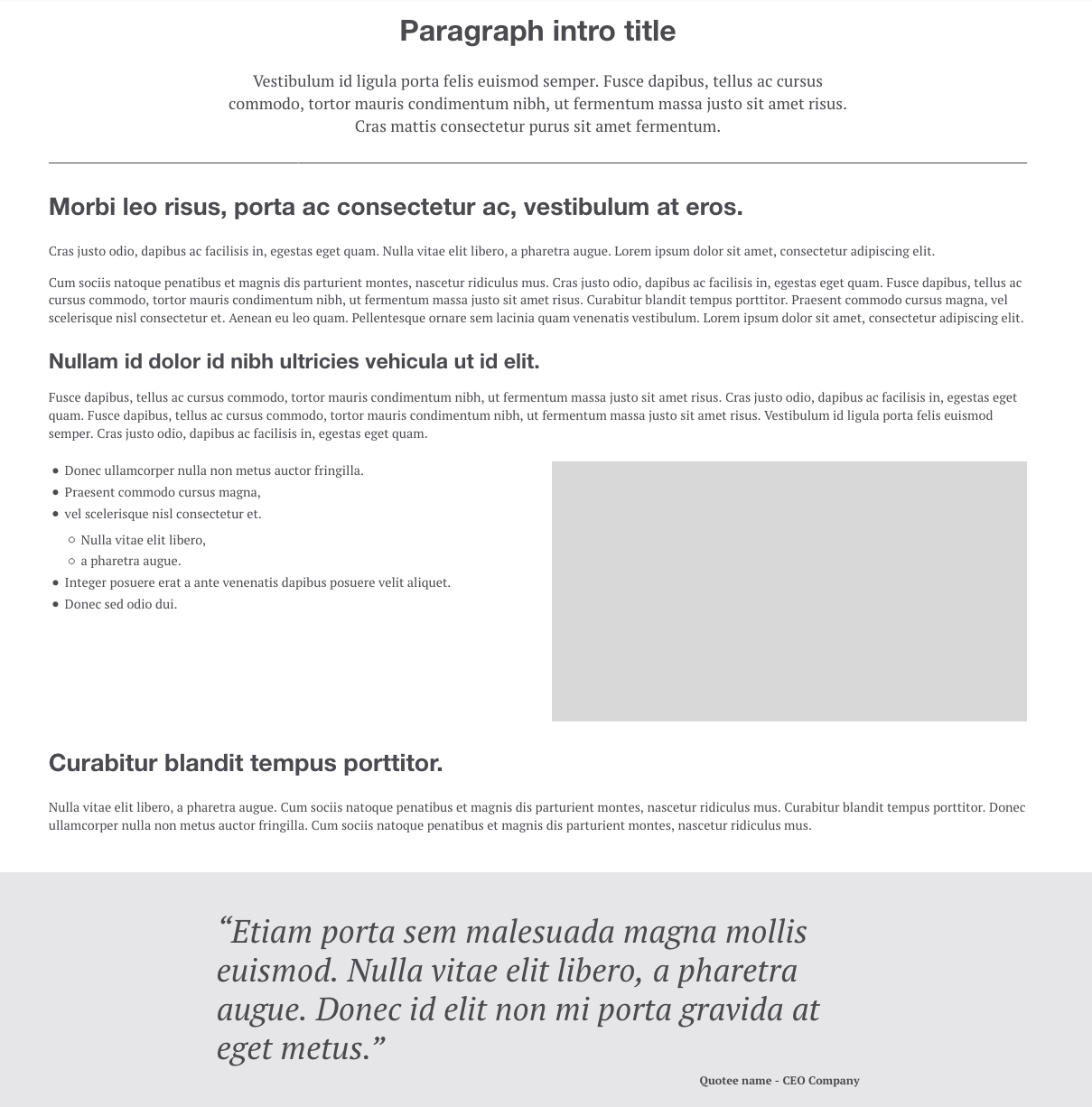 Paragraph frontend