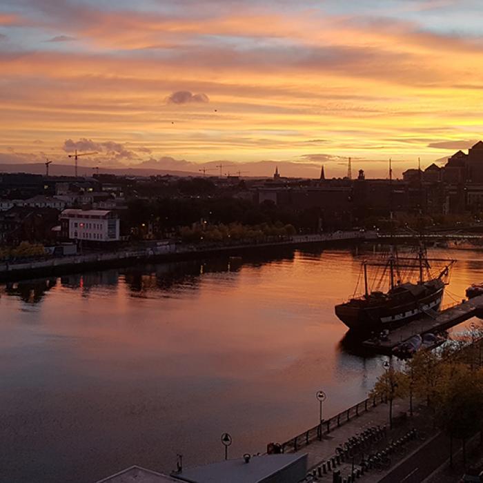 View over the river Liffey in Dublin