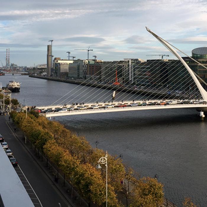 View over river Liffey in Dublin