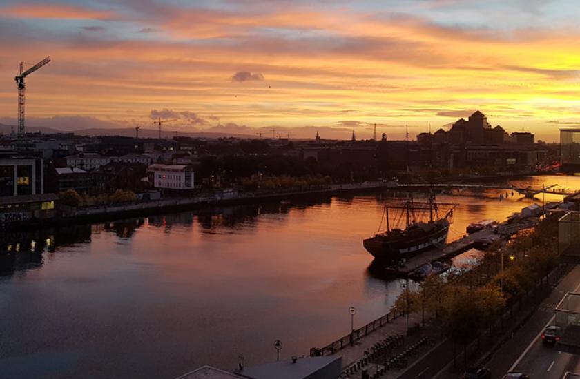View over the river Liffey in Dublin