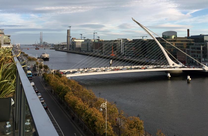 View over river Liffey in Dublin
